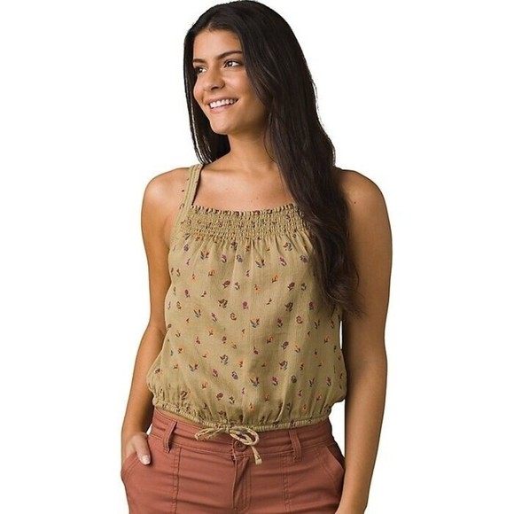prAna Tops - NWT Prana Womens Little Palm Cami Sweet Grass Meadow   XL